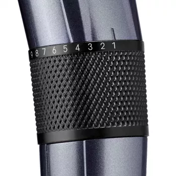Matu griezējs BABYLISS E976E — bezvadu uzlādējams, 26 garuma soļi, 0,5 mm–25 mm, 40 mm asmens, titāna/nerūsējošā tērauda asmeņi, 60 min darbības laiks
