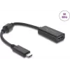 DELOCK USB Type-C uz HDMI adapteris 8K 60 Hz HDR HDCP (DP Alt Mode) melns