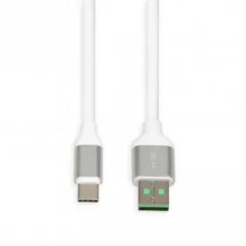 USB A uz USB C kabelis IBOX IKUMTCWQC 1.5 m, USB 2.0, 3 A, balts