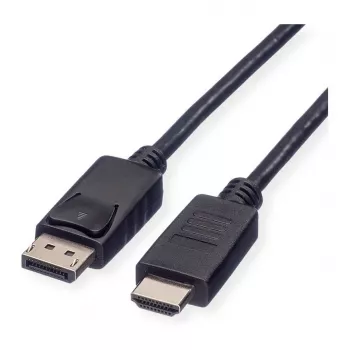 ROLINE pārstrādātu materiālu video kabeļa adapteris 3 m DisplayPort HDMI Melns 11.45.5782