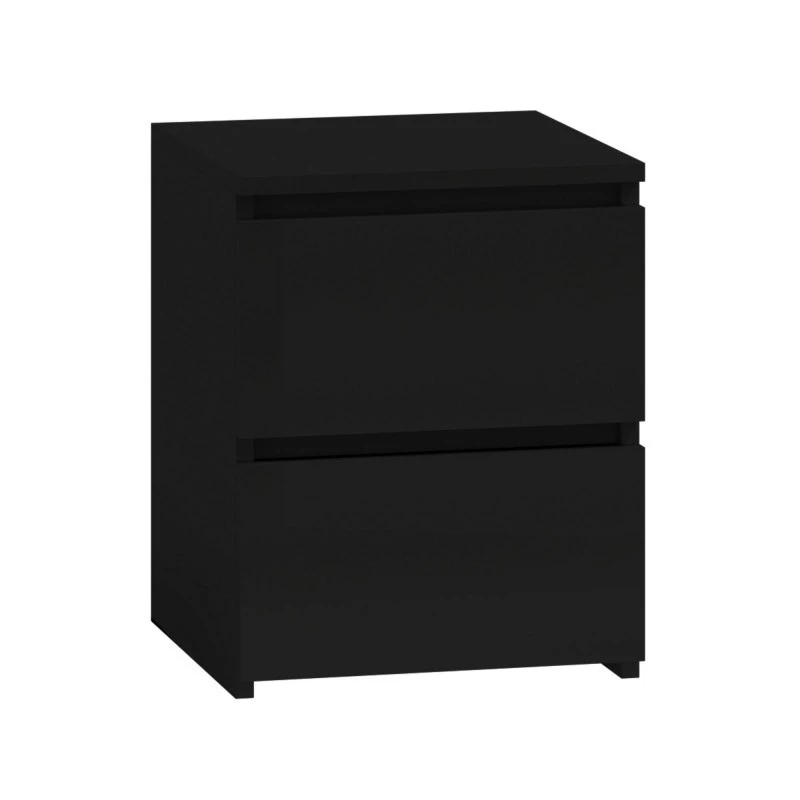 Naktsgaldiņš Topeshop M2 CZERŅ, 2 atvilktnes, melns, 300×300×400 mm