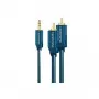 MP3 adaptera kabelis (3,5 mm audio ligzda/2x RCA spraudnis) - 1,0 m papildu adapteris MP3 atskaņotājiem, iPod un viedtālruņiem