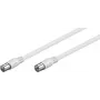 Goobay Antenas kabelis (A klase, >85 dB), 2x ekranēts, 2 m, balts - Coax spraudnis > Koax ligzda (pilnībā ekranēts) (66614)