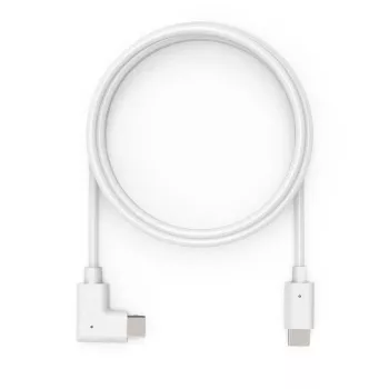 Compulocks 6ft USB-C uz USB-C 90 grādu 2.0 uzlādes un datu kabelis - USB kabelis - 24 kontaktu USB-C (tēviņš) taisns uz 24 kontaktu USB-C (tēviņš) pa labi leņķis - 1.83 m - Balts - Compulock