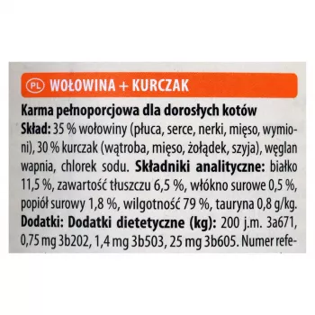 ANIMONDA Carny Adult liellopa un vistas gaļa - slapjā barība kaķiem - 400g