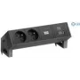 Bachmann DESK2 2xCEE7/3 1xUSB 22W A&C 0,2m GST18 RAL9005 (902.962)