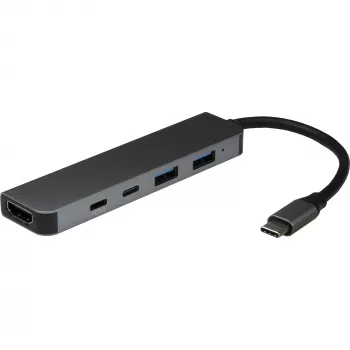 USB centrmezgls Inter-Tech H-469-1 Type-C 5000 Mbit/s HDMI