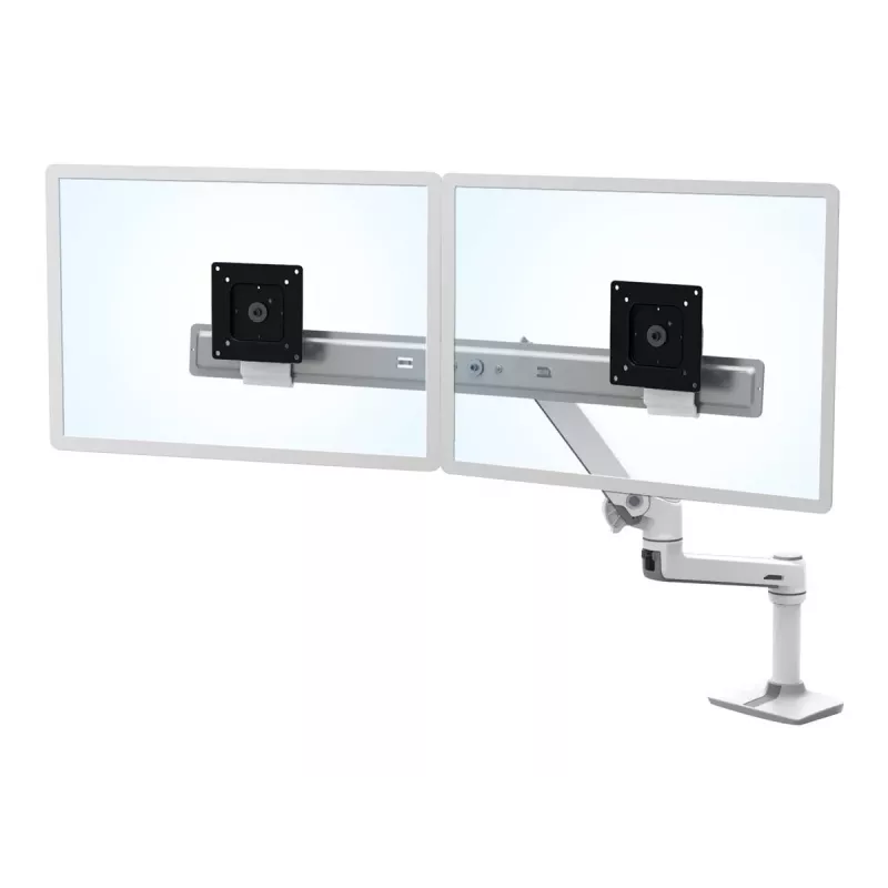Galda stiprinājums Ergotron LX Series Dual Direct Arm 63,5 cm (25 collas) Balts