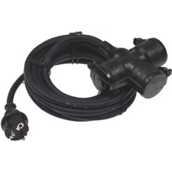 ChiliTec Trīskāršais āra sadalītājs 5m IP44 H07RN-F3G1,5mm² (22351)