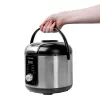 Rīsu plīts GASTROBACK Rice Control Low Carb & Steam, 3 L, 450 W, melna/nerūsējošais tērauds