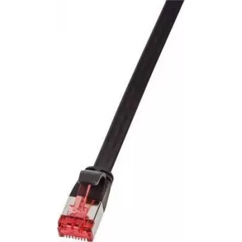 LogiLink - Patch-Cable - RJ-45 (S) uz RJ-45 (S) - 7,5m - U/FTP, PiMF - CAT 6 - Lieta, Bezsprādzējams, Plakans - Melns (CF2083S)