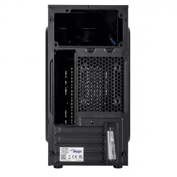 Akyga AK19BK Micro Tower datora korpuss, Micro ATX / Mini ITX, USB-C + USB 3.0 + 2x USB 2.0, bez barošanas bloka, melns