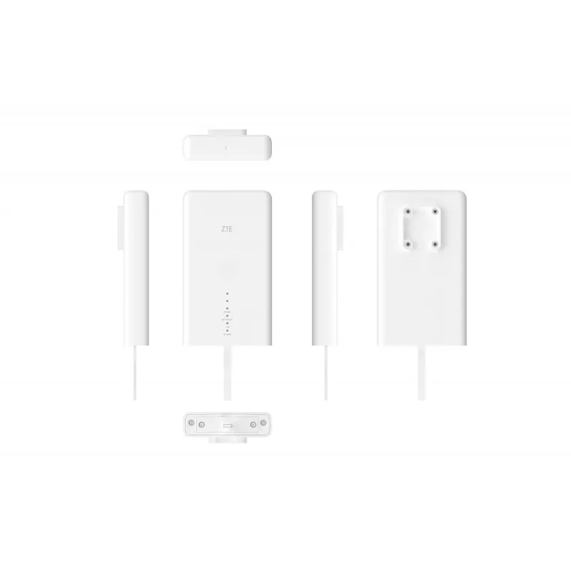 Wi-Fi maršrutētāja komplekts ZTE MC889 ar 5G LTE āra bloku, Wi-Fi 6, divu joslu 2.4/5 GHz, 160 MHz, 5x Gigabit porti, PoE, IP65 āra