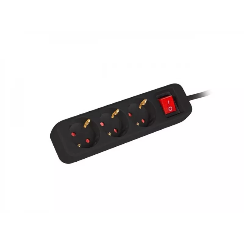 Pagarinātājs Lanberg PS1-03F-0150-BK 1.5m 3 Kontaktligzdas Telpām Melns
