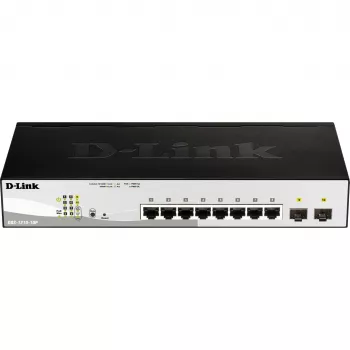D-Link DGS-1210-10P Pārvaldāms L2 Gigabit Ethernet (10/100/1000) Power over Ethernet (PoE) 1U Melns