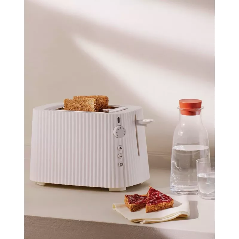 Grauzdētājs Alessi MDL08B Melns — Plissé dizains, 6 grauzdēšanas līmeņi, bagelis/atkausēšana/uzsildīšana, 340×185×250 mm