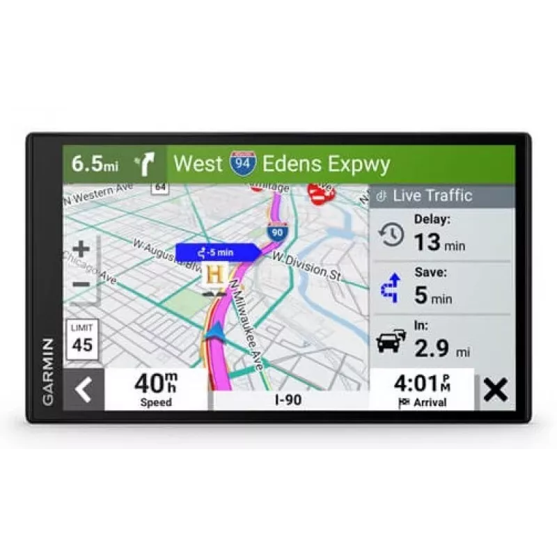 Garmin DriveSmart 76 navigators Fiksēts 17.8 cm (7 inch) TFT Skārienekrāns 239.6 g Melns (EU MT-D)