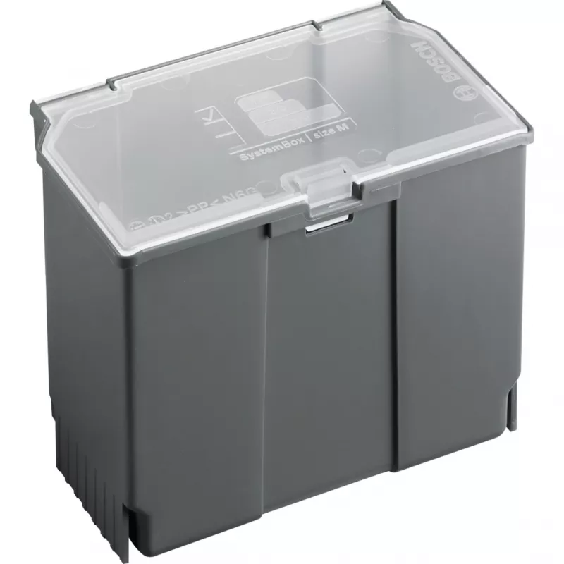 Uzglabāšanas kaste Bosch SystemBox taisnstūra polipropilēns 176×105×133 mm Melna/Pelēka