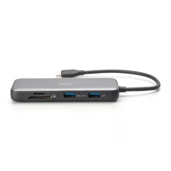 USB-C dokstacija Digitus DA-70915 8 portu ar 100W Power Delivery