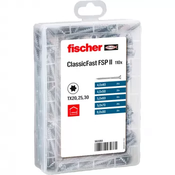 Pašurbjošas dobas skrūves FISCHER ClassicFast SK TG TX 4.0–6.0, 110 gab.