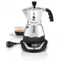 Elektriskā moka kafijas automāts BIALETTI Moka Timer 3 tases, programmējams LED displejs, alumīnija korpuss
