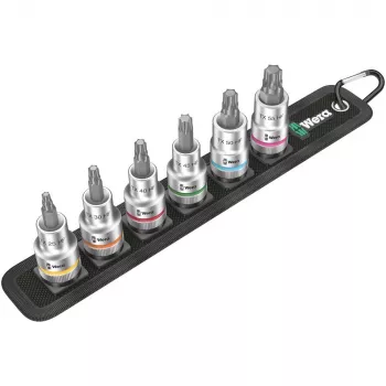 Wera Belt C 3 – tekstila josta sešām 1/2 inch in-hex uzgriežņu atslēgu ligzdām