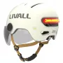 Aizsargķivere Livall L23 balta 54–58 cm ar iebūvētu LED un SOS funkciju