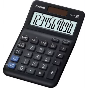 Pamatkalkulators Casio MS-10F galda, 10 cipari, melns