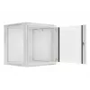 Lanberg sienas montāžas 19 inch 12U 600x600mm pelēks skapis ar stikla durvīm