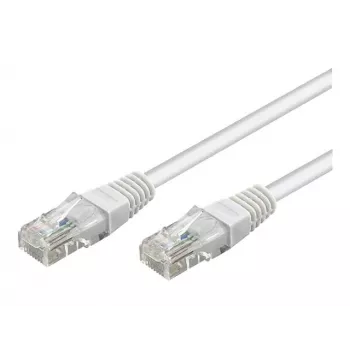 Wentronic Goobay CAT 5e Patch Kabelis, U/UTP, Balts, 3 m - CCA (68506)