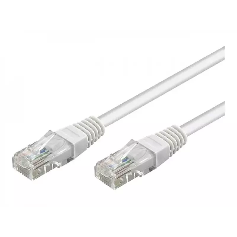 Wentronic Goobay CAT 5e Patch Kabelis, U/UTP, Balts, 3 m - CCA (68506)
