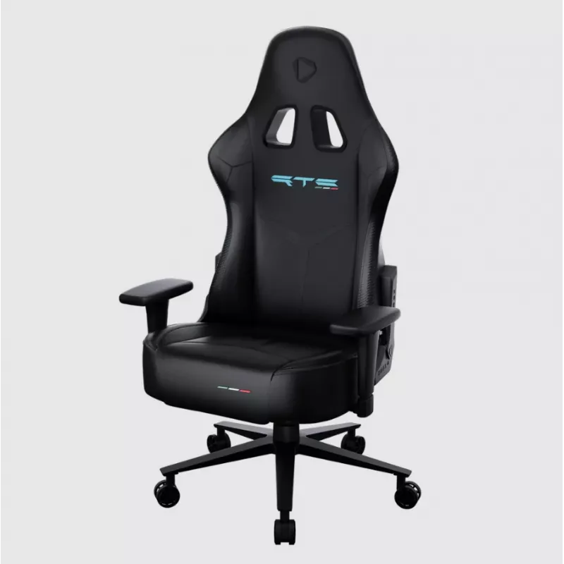 Spēļu krēsls Onex RTC Embrace Hardcore Black — ergonomisks, regulējams augstums un atzveltne