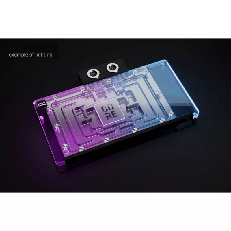 Ūdens bloks GPU Alphacool Core GeForce RTX 5090 ar ARGB un aizmugures plāksni