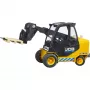 Forklift BRUDER JCB Teletruk rotaļlieta — ABS, ieteicamais vecums 3+, melna un dzeltena