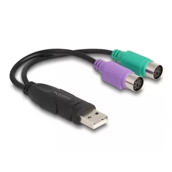 DeLOCK USB uz PS/2 adapteris 0,17m 2x 6-pin Mini-DIN USB A