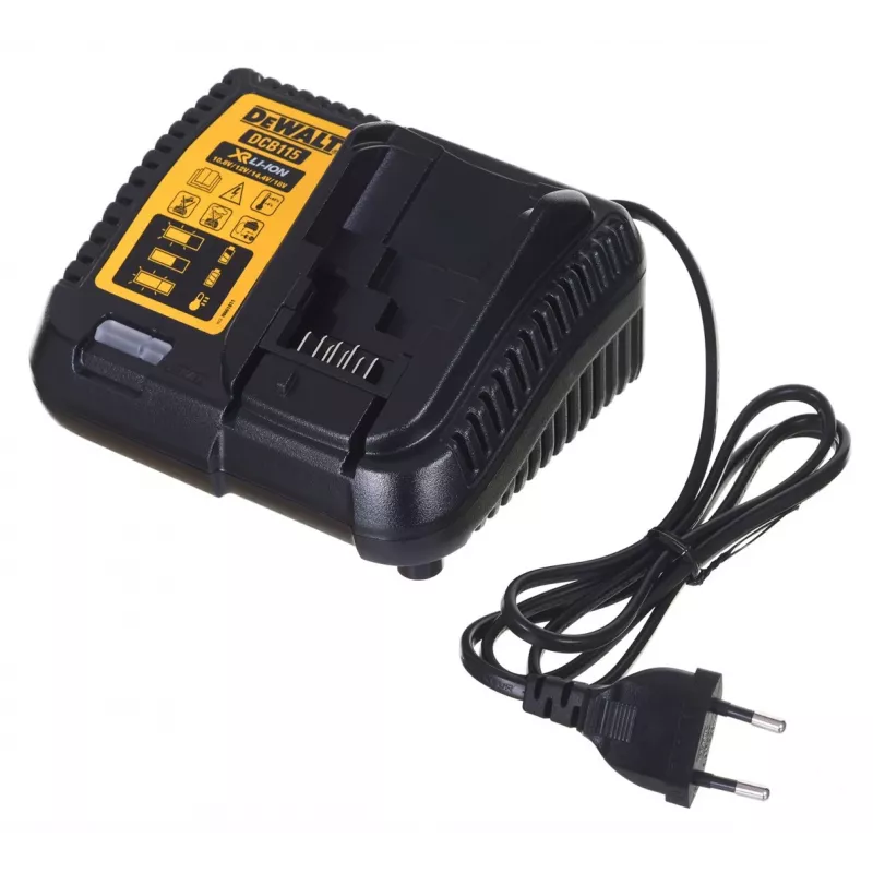 DeWALT DCK2080P2T-QW kombinētais bezvadu instrumentu komplekts — 18V Li-Ion 5Ah (2x), DCG405 slīpmašīna, urbjmašīna/skrūvgriezis, M14 slīpēšanas disks, transportēšanas kaste