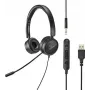 Renkforce RF-HS-360 PC-Headset USB Stereo On Ear Melns (RF-4737358)
