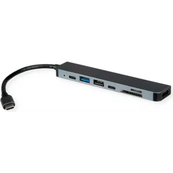 Doku portatīvajam datoram ROLINE 12021122 USB 3.2 Gen 1 Type-C pelēka