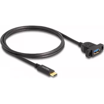 DeLOCK SuperSpeed USB 10 Gbps kabelis USB Type-C vīrišķais uz USB Type-A sievišķo 1 m melns