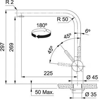 Franke Tap Atlas Neo Swivel Side HP SS versija
