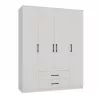 Topeshop ROMANA 160 BIEL KPLB bedroom wardrobe/closet 11 shelves 4 durvis(s) balts