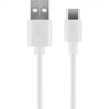 Wentronic 59130 2m USB-A uz USB-C vīriešu-vīriešu balts USB kabelis (59130)