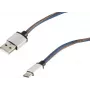 USB kabelis S/CONN 14-50030 USB 2.0 2 m USB A USB C zils