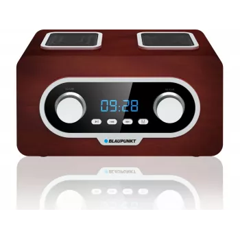 Pārnēsājams radio BLAUPUNKT PP5.2BR — FM radio, 60 atmiņas vietas, USB/MP3, AUX, akumulators 1000 mAh, 3 W RMS, bronzas krāsa