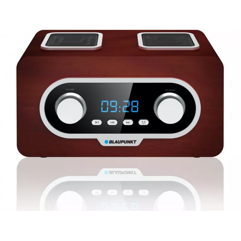 Pārnēsājams radio BLAUPUNKT PP5.2BR — FM radio, 60 atmiņas vietas, USB/MP3, AUX, akumulators 1000 mAh, 3 W RMS, bronzas krāsa