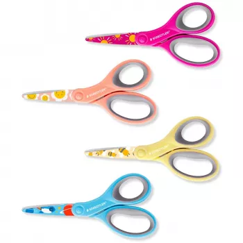 Šķēres Staedtler Noris 14 cm — dažādu krāsu rokturi, modelis 965 14P BK