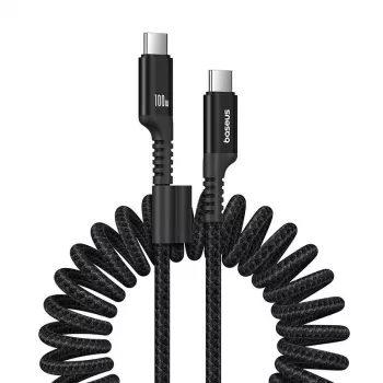 Baseus Fish-Eye USB-C uz USB-C ātrās uzlādes kabelis 1 m 100 W Melns