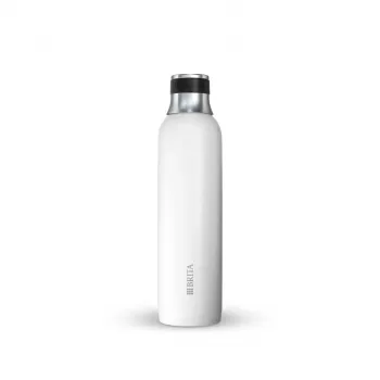 Brita sodaTRIO 1046738 karbonizatora pudele, nerūsējošais tērauds, 0,65 l, balta