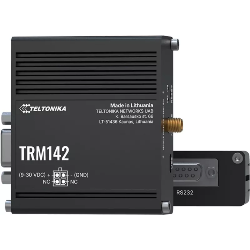 Industriālais 4G modems TELTONIKA TRM142 — LTE savienojums, kompakts industriāls korpuss