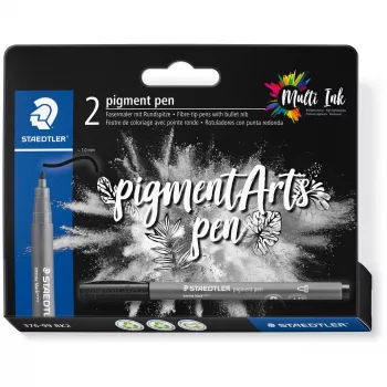 Filtspalvīši Staedtler Pigment Arts Intensiv Pen Melni 2 gab.